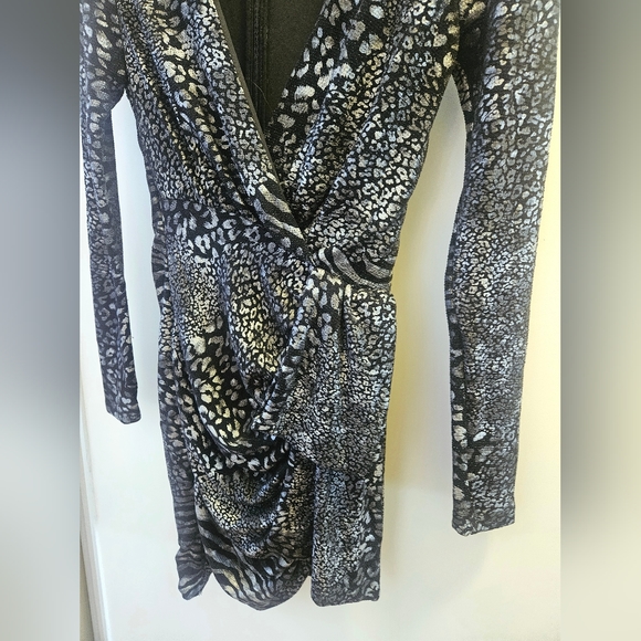 AQUA LuxeMetallic Mixed Animal-Print Dress - Picture 3 of 6